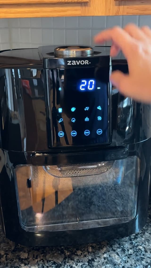 Zavor Crunch 12 Qt Air Fryer Dehydrator Combo with Rotisserie, Toaster Oven, Grill, Roaster & Convection Oven Functions | 8 Presets, Large Capacity, Accessories & Recipe eBook, Black