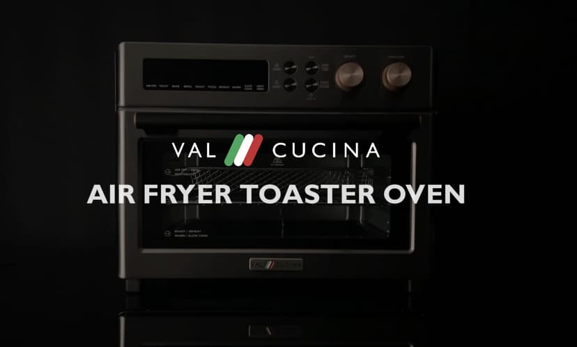 Infrared Heating Air Fryer Toaster Oven, Extra Large Countertop Convection Oven 10-in-1 Combo, 6-Slice Toast, Enamel Baking Pan Easy Clean with Recipe Book, Black Matte Stainless Steel