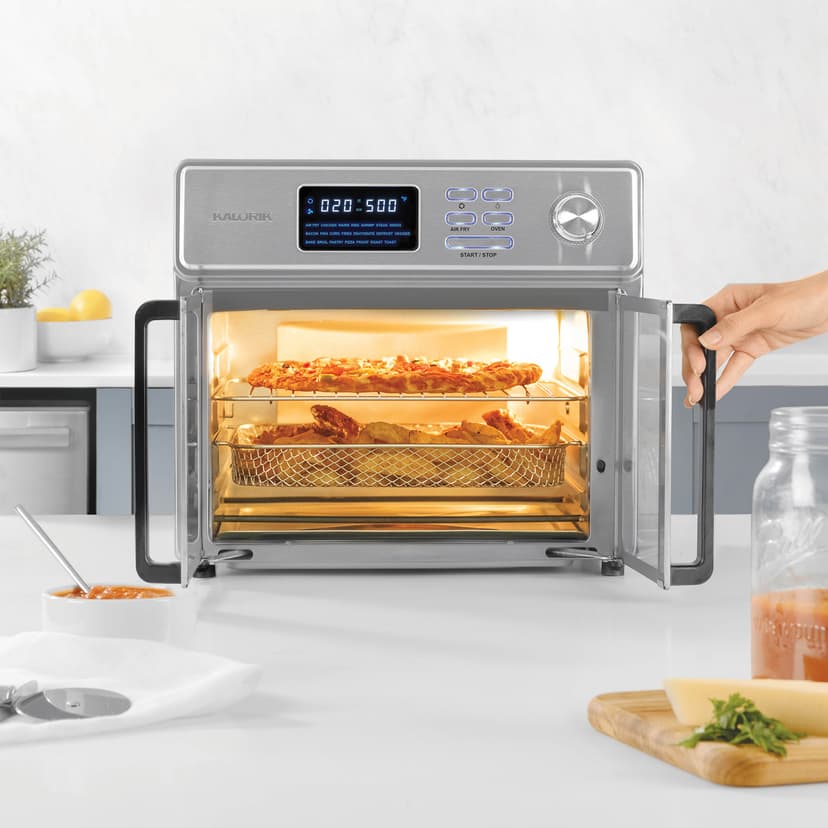 Kalorik MAXX® Digital Air Fryer Oven, 26 Quart, 10-in-1 Countertop Toaster Oven & Air Fryer Combo-21 Presets up to 500 degrees, Includes 9 Accessories & Cookbook