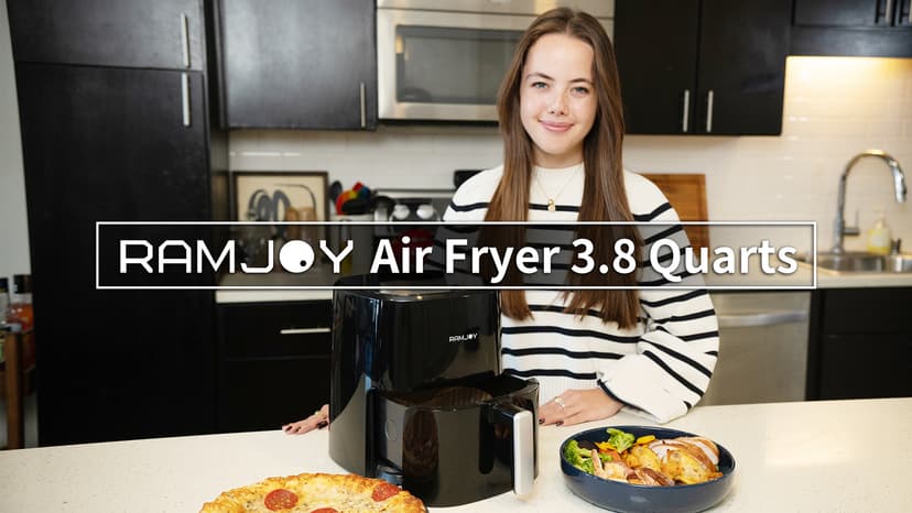 Air Fryer 3.8 Quarts for 1-2 people, 8-in-1 Functions, Air Fry, Roast, Bake, Broil, Preheat, Shake, Digital Small Air Fryer, Nonstick Dishwasher-Safe Basket, Compact Air Fryers, Black