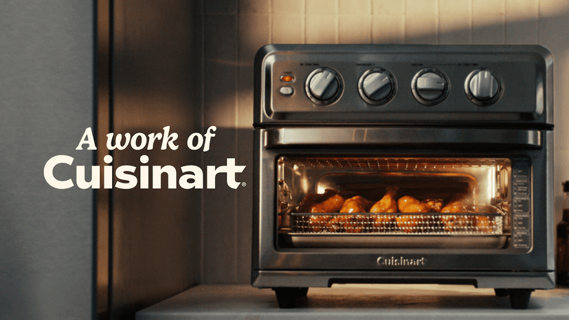 Cuisinart Air Fryer + Convection Toaster Oven, 8-1 Oven with Bake, Grill, Broil & Warm Options, Stainless Steel, TOA-70