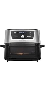 Cuisinart Air Fryer Oven, 2.6-Qt Basket Stainless Steel Air Fryer, Kitchen Dishwasher-Safe Parts with 3 Presets to Roast, Bake, & Air Fry, Quick & Easy Electric Fryer Meals, AIR-80
