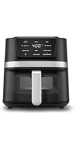Cuisinart Air Fryer Oven, 2.6-Qt Basket Stainless Steel Air Fryer, Kitchen Dishwasher-Safe Parts with 3 Presets to Roast, Bake, & Air Fry, Quick & Easy Electric Fryer Meals, AIR-80