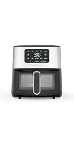 Cuisinart Air Fryer Oven, 2.6-Qt Basket Stainless Steel Air Fryer, Kitchen Dishwasher-Safe Parts with 3 Presets to Roast, Bake, & Air Fry, Quick & Easy Electric Fryer Meals, AIR-80