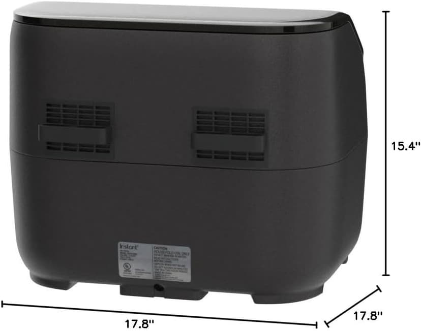 Instant Pot Vortex Plus XL 8QT ClearCook Air Fryer, Clear Windows, Custom Programming, 8-in-1 Functions that Crisps, Broils, Roasts, Dehydrates, Bakes, Reheats, from the Makers of Instant Pot, Black