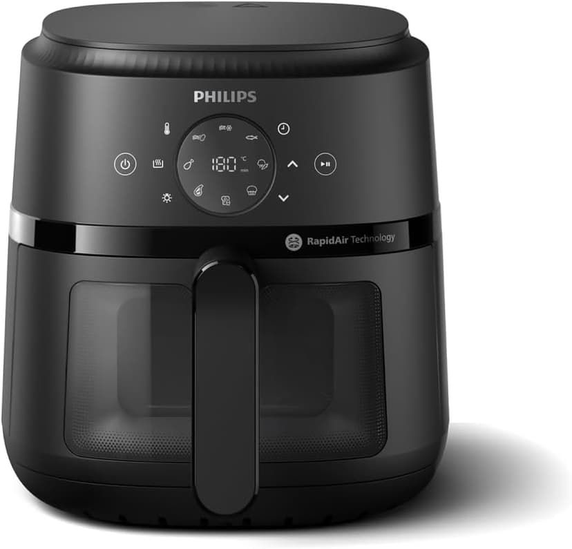 Philips 2000 Series Airfryer - 4.4 qt (4.2 l) Pan, 13 Cooking Functions, RapidAir Technology, Healthy Cooking with 90% Less Fat, Efficient & Fast (NA220/00)