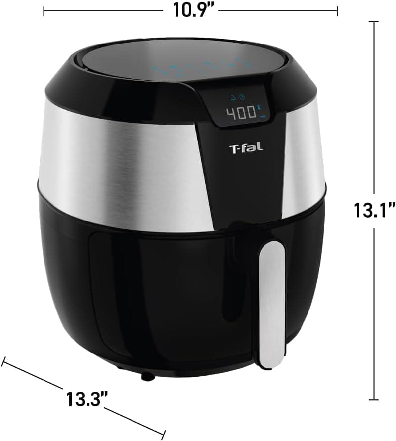 T-fal Easy Fry XXL Air Fryer & Grill Combo with One-Touch Screen, 8 Preset Programs, 5.9 quarts, Black & Stainless Steel
