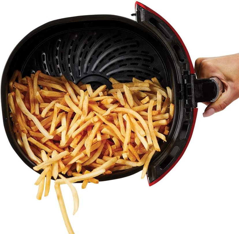 PowerXL Air Fryer Vortex - Multi Cooker with Roast, Bake, Food Dehydrator, Reheat Non Stick Coated Basket, Cookbook (7 QT, Red)