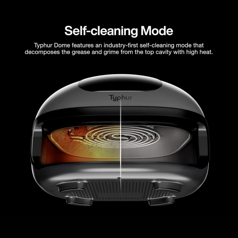 Dome 2 Air Fryer, Extra Large Airfryer with Superior Airflow, Self-cleaning Smart Digital Fryer with PFAS free Basket for Quick Easy Meals, Up to 32 Chicken Wings Capacity [New Version]