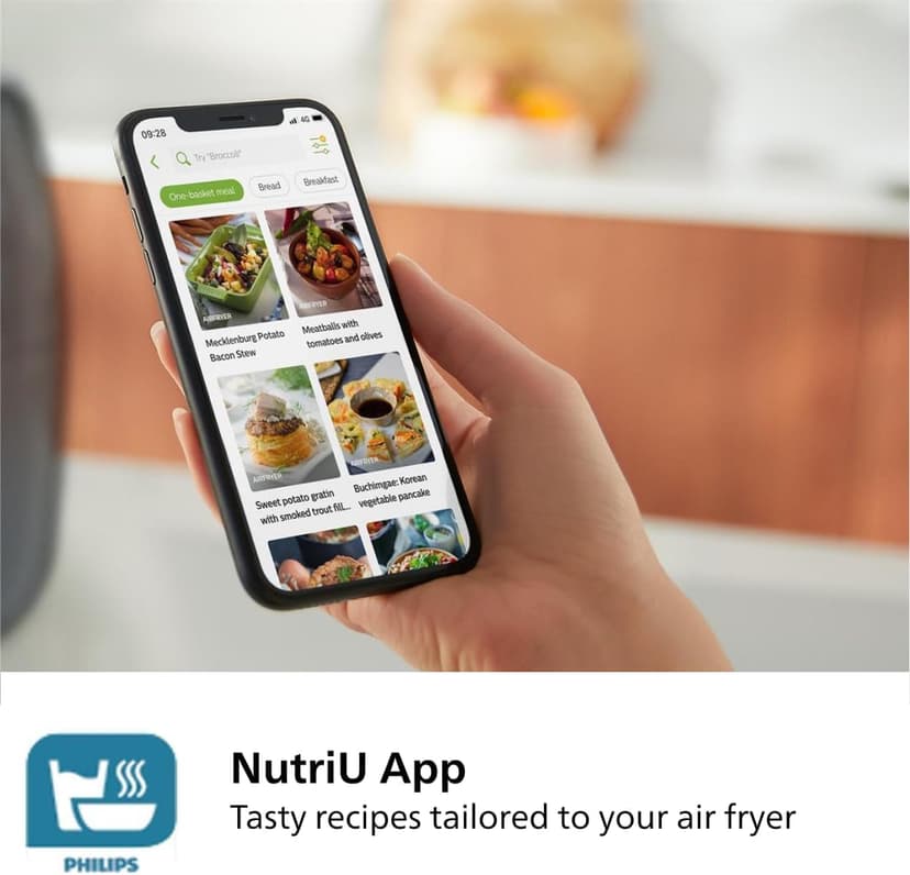Philips Dual Basket Air Fryer 3000 Series, 8-in-1 functions, 9.5 Quarts, 2 Drawers, Auto-sync Cooking Time, 90% Less Fat, Rapid Air Technology, HomeID Recipe App, Dishwasher Safe, Black, (NA350/00)