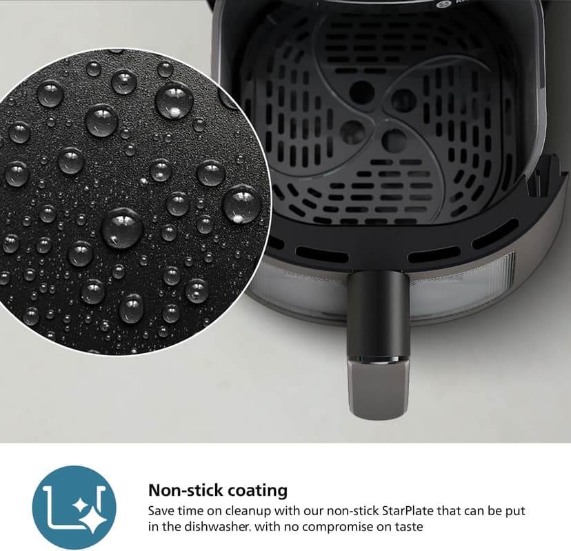 Philips Air Fryer 2000 Series 13-in-1 functions, 6.6 Quarts, Compact Design with Cooking Window, Black, (NA230/00)