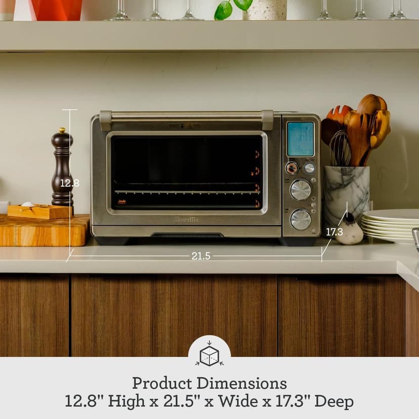 Breville BOV950BST Joule Smart Countertop Oven Air Fryer Pro, Black Stainless Steel
