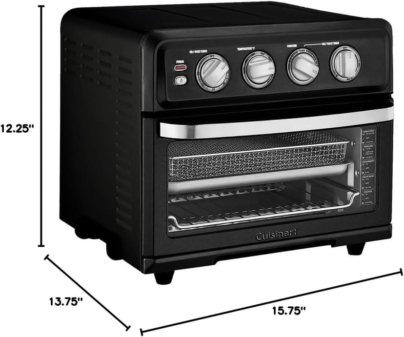 Cuisinart TOA-70MB AirFryer Toaster Oven with Grill, Matte Black Bundle with 1 YR CPS Enhanced Protection Pack
