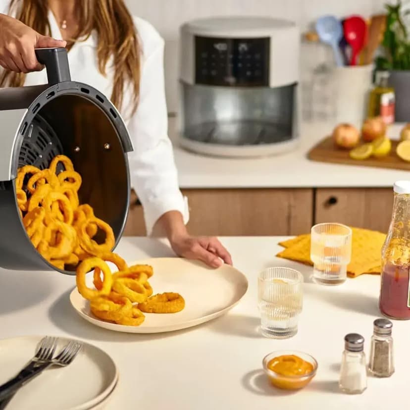 Bella-Pro SmartCrisp 8-Quart Air Fryer, Digital Touchscreen, Nonstick Ceramic Coating, 6 Cooking Presets, 1700W Power, Oil-Free Cooking, Family-Sized Capacity, Dishwasher-Safe, Oatmilk