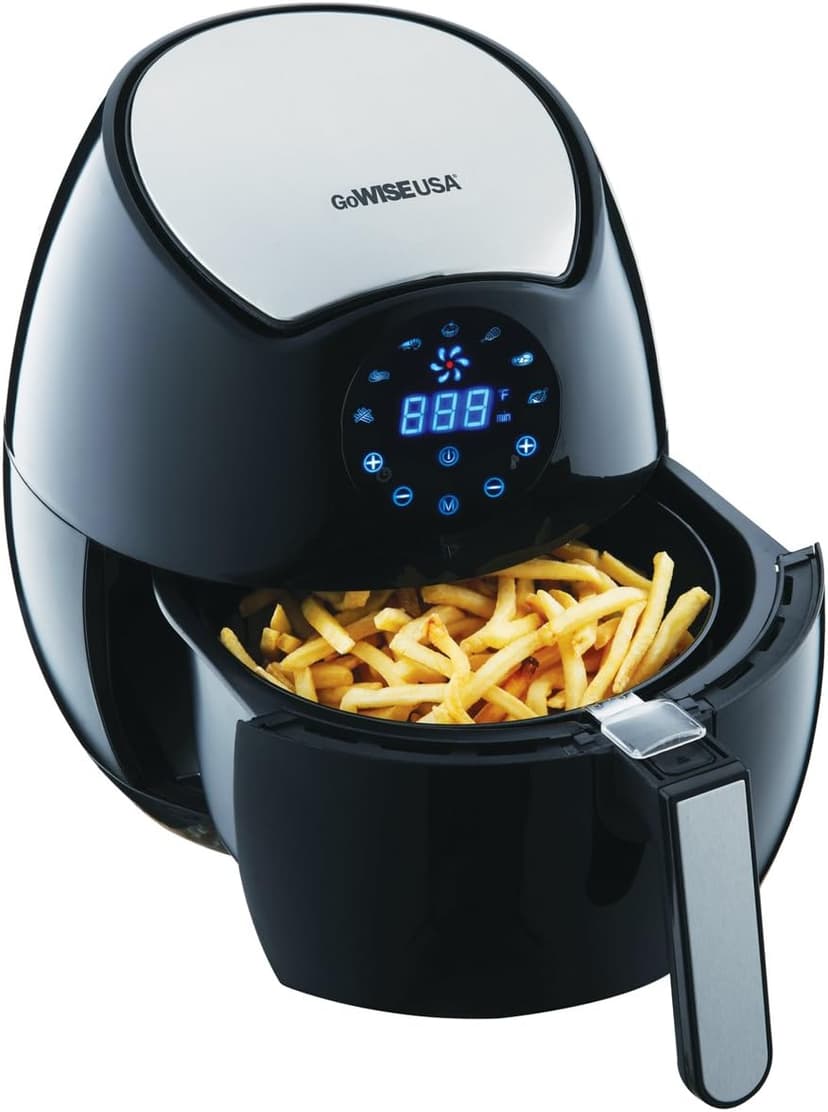 GoWISE USA Ming's Mark GW22621 Electric Air Fryer, 3.7 QT, Black