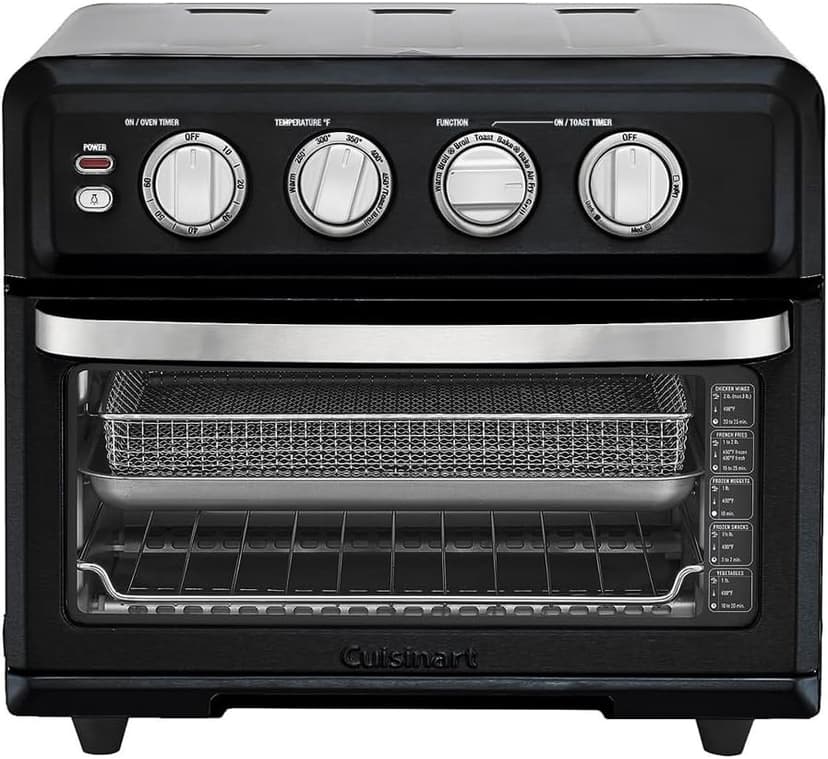 Cuisinart TOA-70MB AirFryer Toaster Oven with Grill, Matte Black Bundle with 1 YR CPS Enhanced Protection Pack