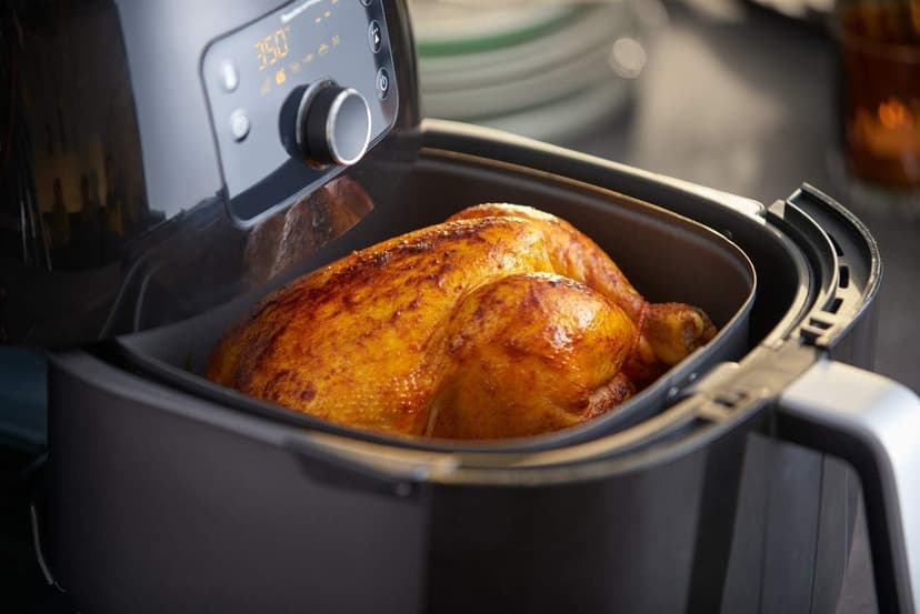 Philips Premium Airfryer XXL, Fat Removal Technology, 3lb/7qt, Rapid Air Technology, Digital Display, Keep Warm Mode, 5 Cooking Presets, HomeID App, Family Sized, Black (HD9650/96)
