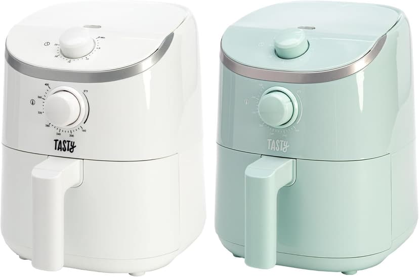 Personal Air Fryer, Healthier Meals in Minutes, Adjustable Temp Control up to 400°F, Easy-to-Use Design, Nonstick Basket and Tray Made without PFAS, PFOA, PFOS & PTFE, 900 Watts, 2-Quart, Aqua