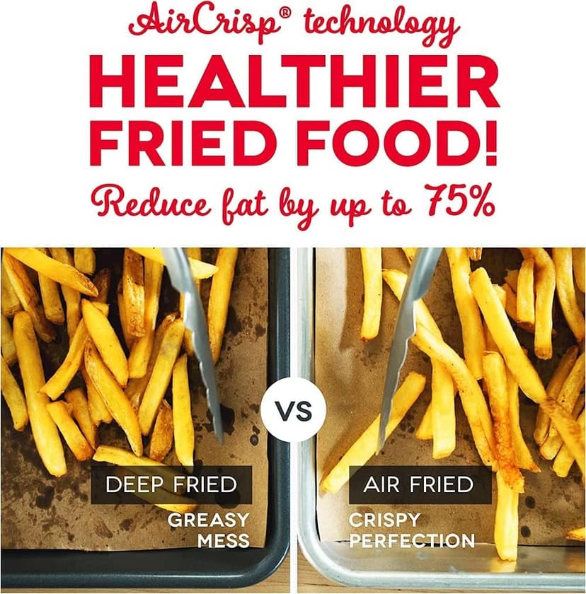 DASH Tasti-Crisp™ Electric Air Fryer Oven, 2.6 Qt., Aqua – Compact Air Fryer for Healthier Food in Minutes, Ideal for Small Spaces - Auto Shut Off, Analog, 1000-Watt