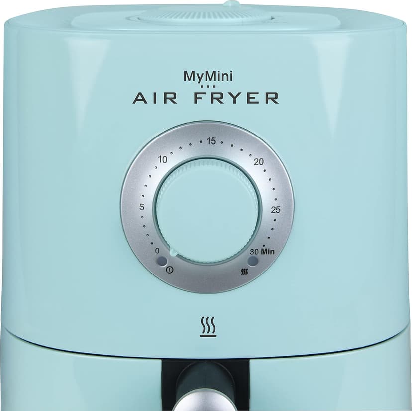 Nostalgia Personal Air Fryer 1-Quart, Compact Space Saving, Adjustable 30 Minute Timer and Temperature Up To 400℉, Non-Stick Dishwasher Safe Basket, Portion Control, Aqua