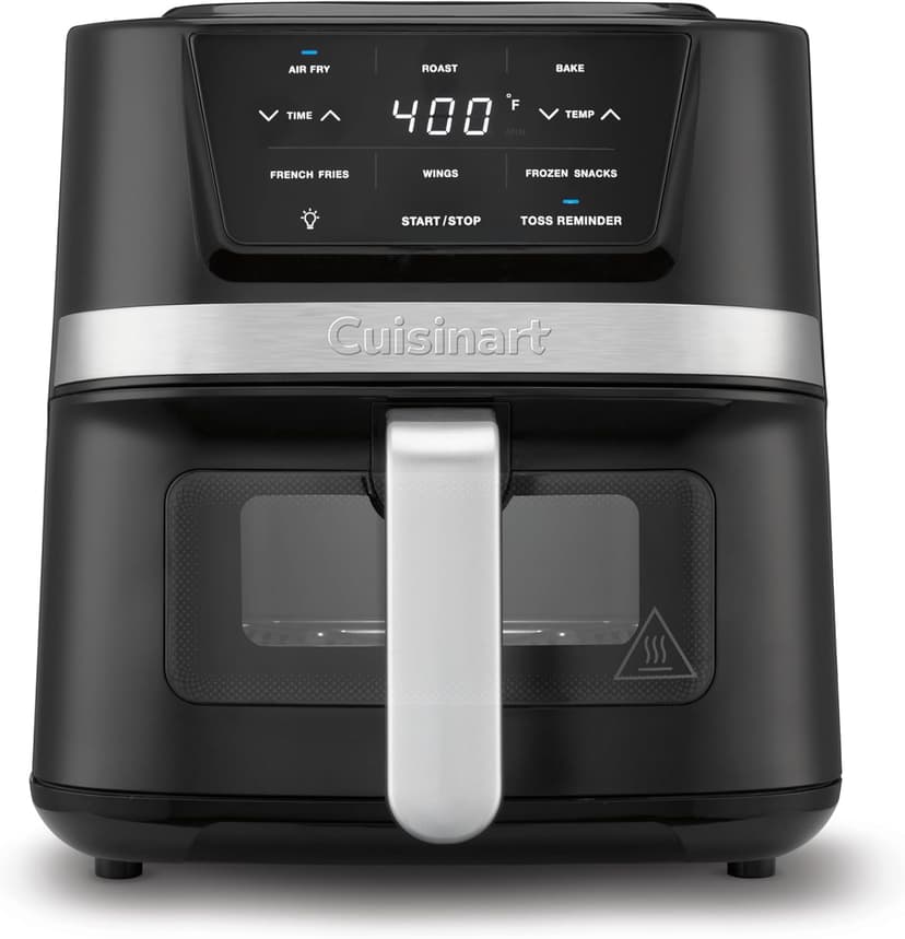 Cuisinart Air Fryer Oven, 2.6-Qt Basket Stainless Steel Air Fryer, Kitchen Dishwasher-Safe Parts with 3 Presets to Roast, Bake, & Air Fry, Quick & Easy Electric Fryer Meals, AIR-80
