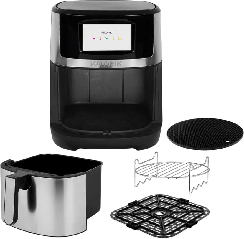 Kalorik VIVID SELECT 7 Quart High-Resolution Air Fryer with Selector Controls, Stainless Steel