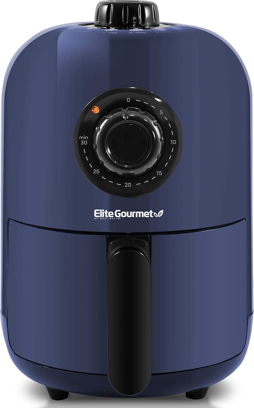 Elite Gourmet EAF1121BG Personal 1.1 Qt. Compact Space Saving Electric Hot Air Fryer Oil-Less Healthy Cooker, Timer & Temperature Controls, 1000W