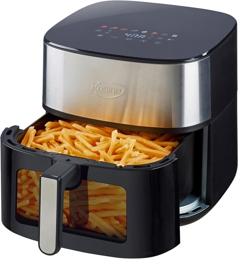 Air Fryer 8 in 1, Large 8.5 QT Airfryer with Easy View Windows,MAX 450℉ for Crispy, 85% Less Oil, Fast Roast, Preheat, Shake, Bake, Non-Stick Basket for Easy Clean, With Professional Recipes