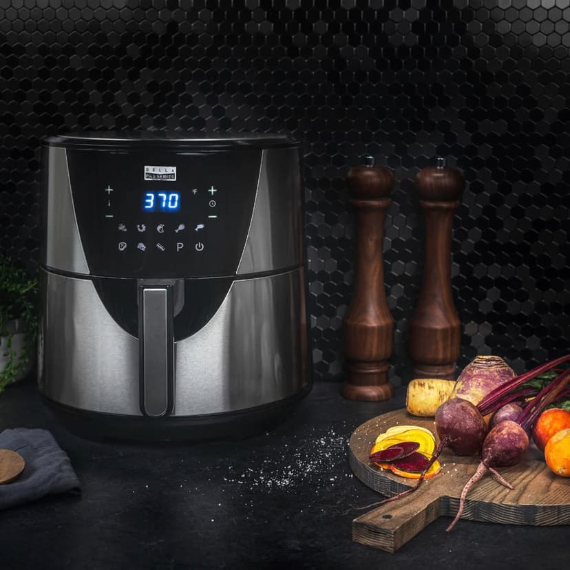 Bella Pro Series 8qt Touchscreen Digital Air Fryer, Stainless Steel