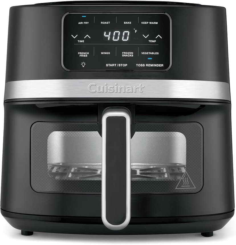 Cuisinart Air Fryer Oven, Stainless Steel Air Fryer, 4.5-Qt Fryer Basket, Dishwasher-Safe Parts with 4 Presets for Roast, Bake, Broil, Air Fry & Keep Warm, Quick & Easy Meals, AIR-160, Black