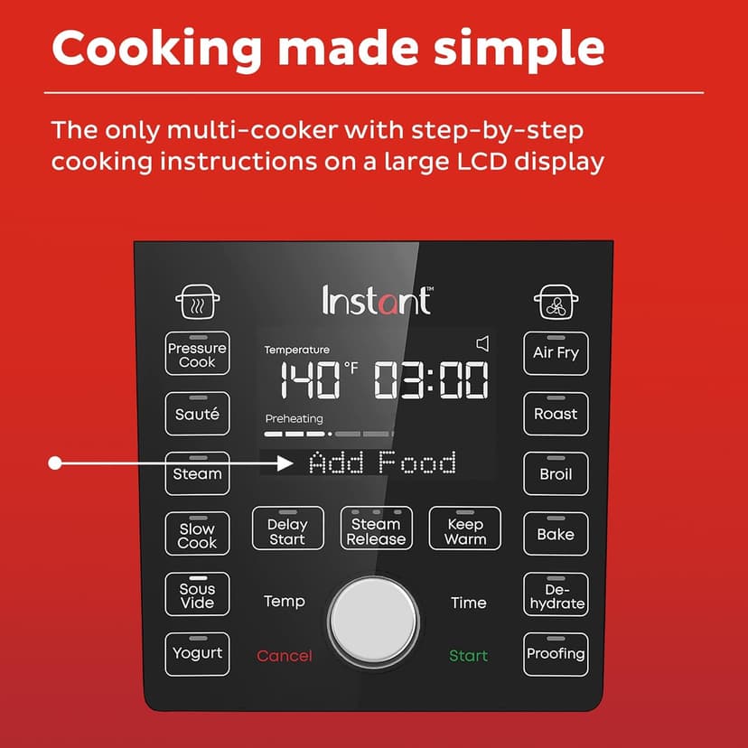 Instant Pot Duo Crisp Ultimate Lid, 13-in-1 Air Fryer and Pressure Cooker Combo, Sauté, Slow Cook, Bake, Steam, Warm, Roast, Dehydrate, Sous Vide, & Proof, App With Over 800 Recipes, 6.5 Quart, Black