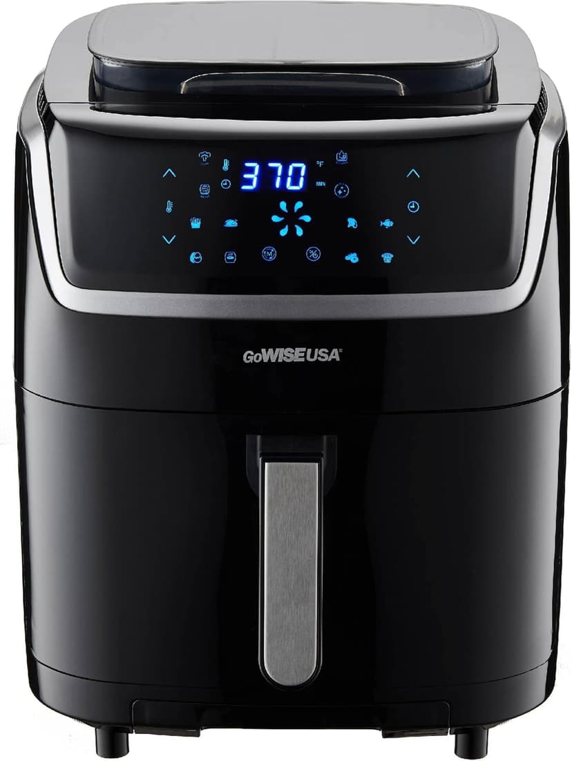 GoWISE USA 7-Quart Steam Air Fryer - with Touchscreen Display with 8 cooking presets + 100 Recipes