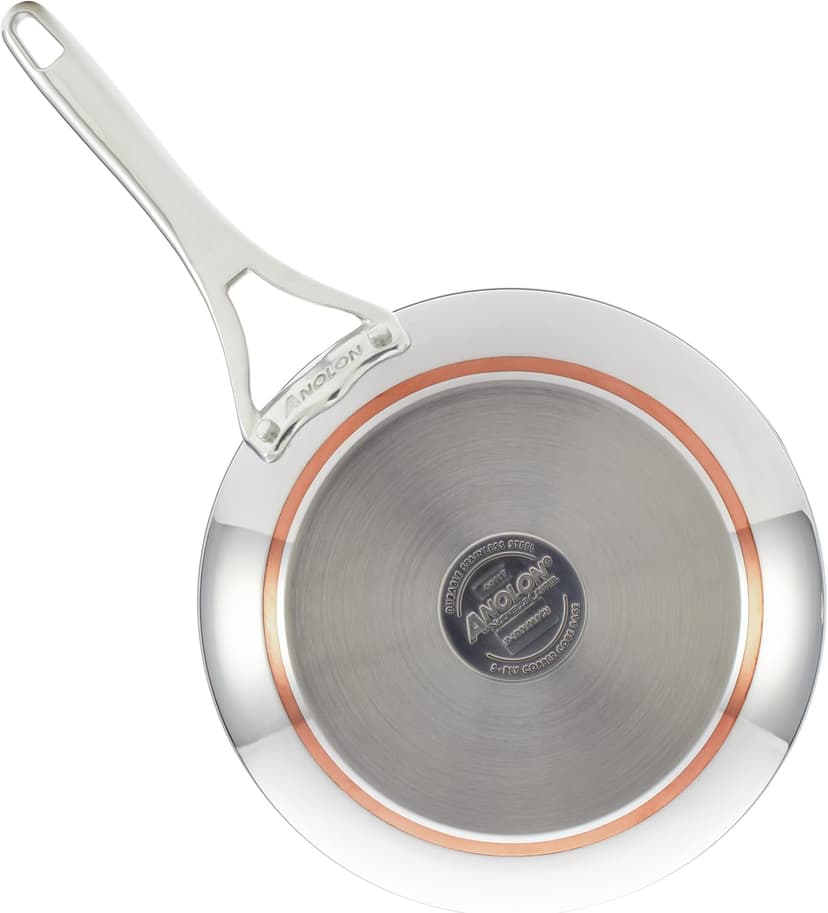 Anolon Nouvelle Stainless Steel Cookware Pots and Pans Set, 10 Piece