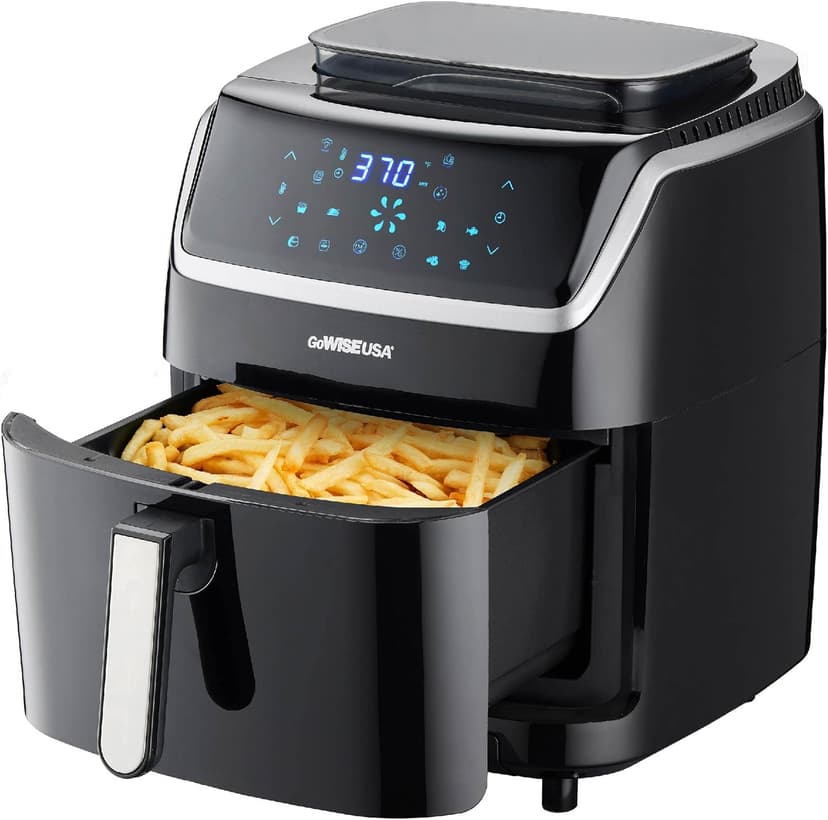 GoWISE USA 7-Quart Steam Air Fryer - with Touchscreen Display with 8 cooking presets + 100 Recipes