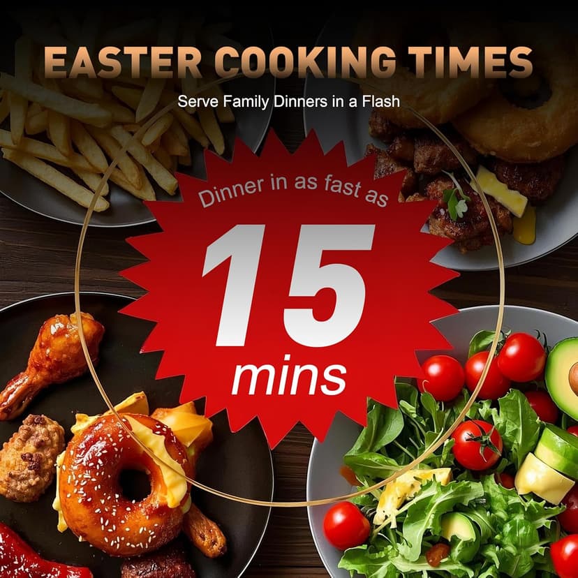 Air Fryer Stainless Steel with Window, DAYBEST 6QT Ceramic Airfryer Non Toxic with Up & Down Heats 1700W Max 450°F, 12 Presets/DIY, Dishwasher Safe Non Stick Basket and Pan (Stainless Steel)