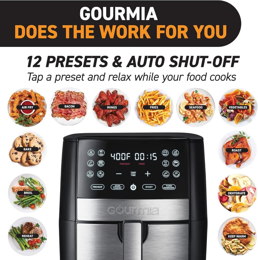 Gourmia Air Fryer Black (8 Quart)