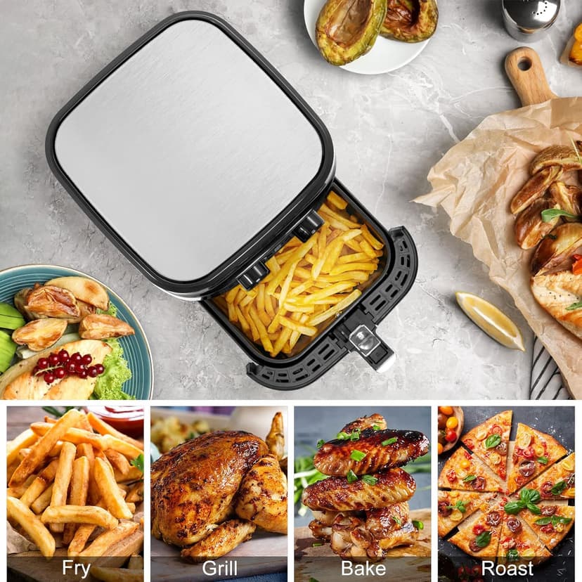Air Fryer 5.8Qt/5.5L - Uten Electric Airfryer with Temperature Control, Timer, Non-Stick Fry Basket, 1700W High-power, Fast Oven Oilless Cooker, Dishwasher Safe - A Great Kitchen Assistant