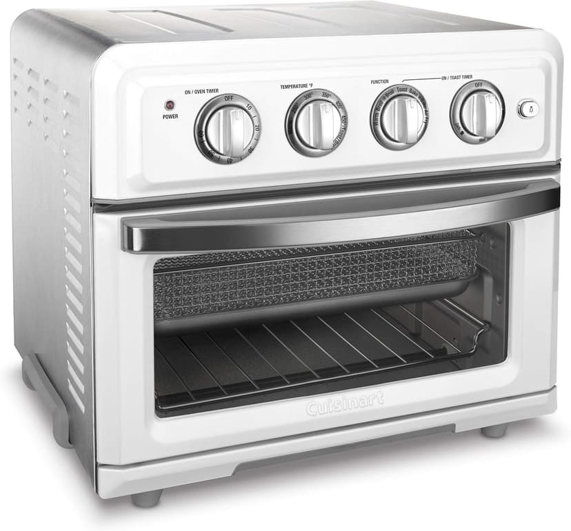 Cuisinart TOA-60W Convection AirFryer Toaster Oven, Premium 1800-Watt Motor with 7-in-1 Functions and Wide Temperature Range, Large Capacity Air Fryer with 60-Minute Timer/Auto-Off, White