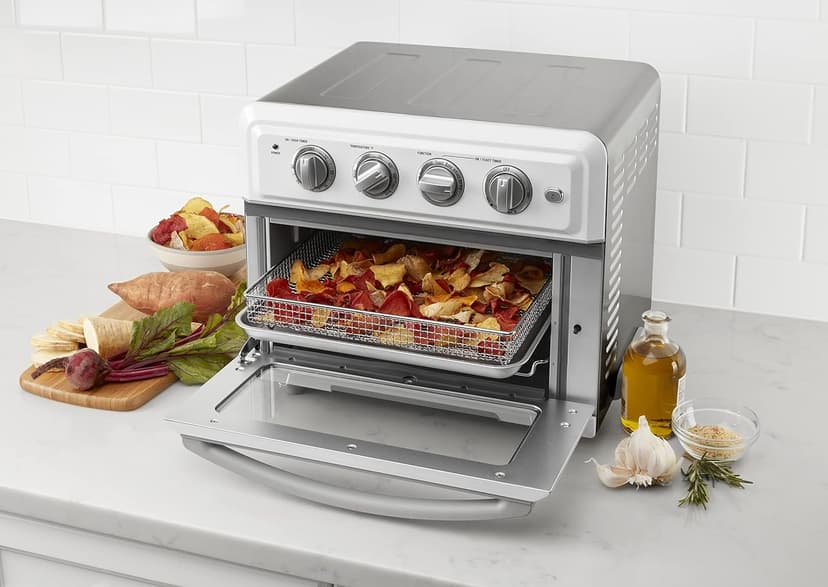 Cuisinart TOA-60W Convection AirFryer Toaster Oven, Premium 1800-Watt Motor with 7-in-1 Functions and Wide Temperature Range, Large Capacity Air Fryer with 60-Minute Timer/Auto-Off, White
