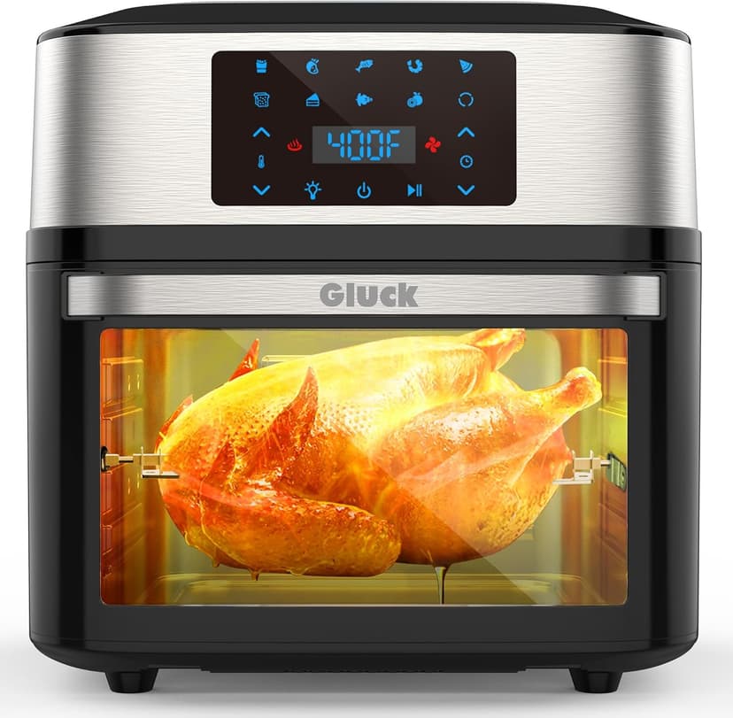 Air Fryer Oven Large 20 QT, 10-in-1 Air Fryer Toaster Combo with Window for Family, Airfryer Oven with Rotisserie Racks & Cookbook, ETL Certified