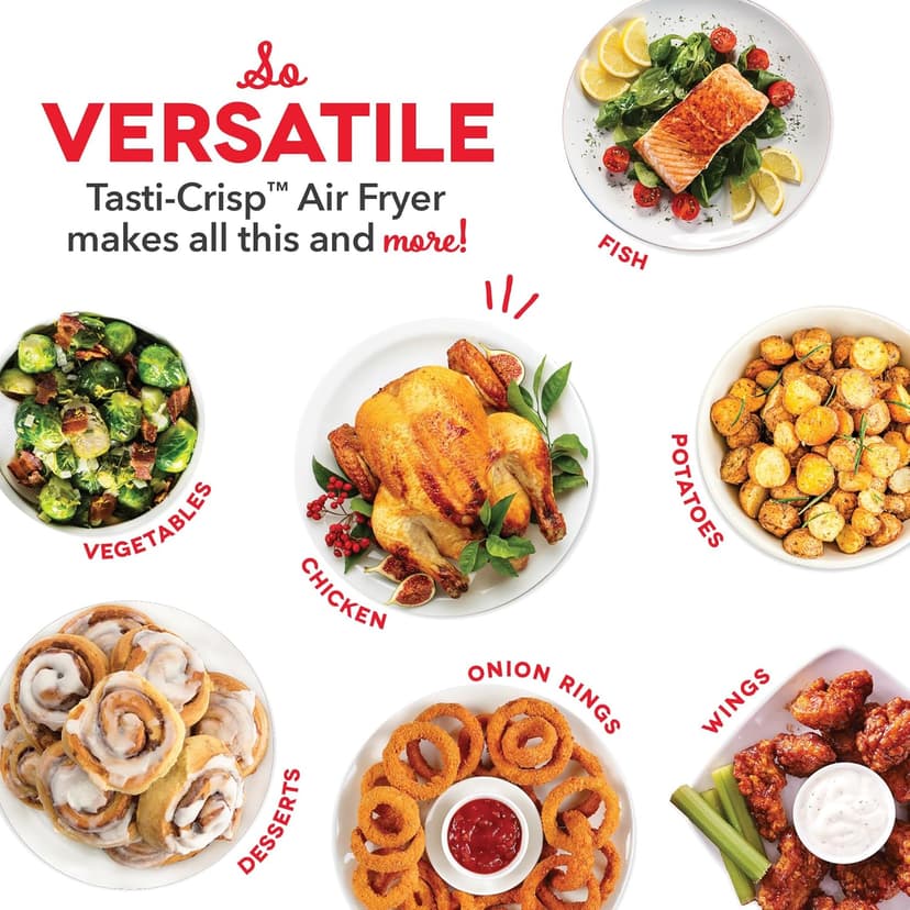 DASH Tasti-Crisp™ Express Air Fryer Oven, 2.6 Qt., Gray – Compact Air Fryer for Healthier Food in Minutes, Ideal for Small Spaces - Auto Shut Off, Analog, 1000-Watt