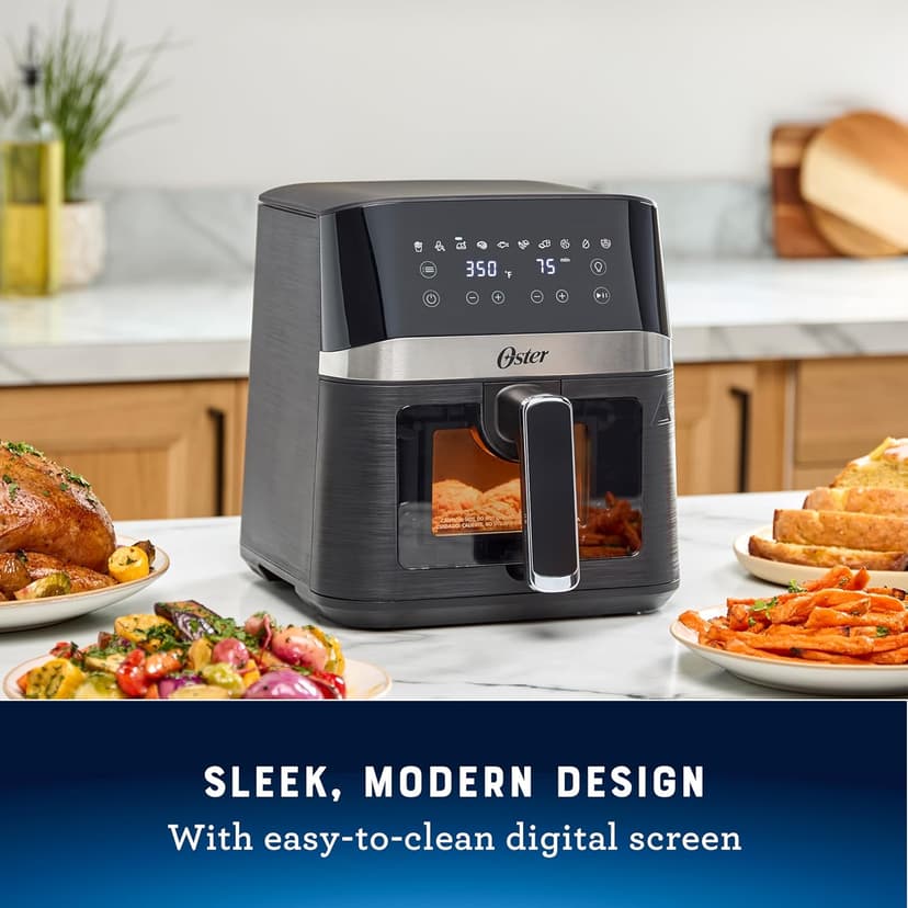 Oster Digital Air Fryer, 4 Quart Medium Size with Window