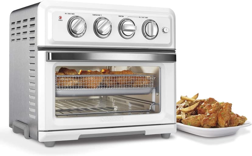 Cuisinart TOA-60W Convection AirFryer Toaster Oven, Premium 1800-Watt Motor with 7-in-1 Functions and Wide Temperature Range, Large Capacity Air Fryer with 60-Minute Timer/Auto-Off, White