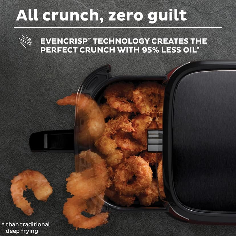 Instant Pot Vortex 6QT XL Air Fryer, 4-in-1 Functions that Crisps, Roasts, Reheats, Bakes for Quick Easy Meals, 100+ In-App Recipes, is Dishwasher-Safe, from the Makers of Instant Pot, Black