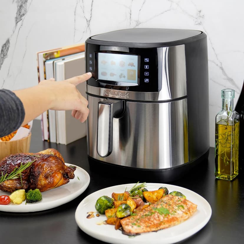 Kalorik VIVID SELECT 7 Quart High-Resolution Air Fryer with Selector Controls, Stainless Steel