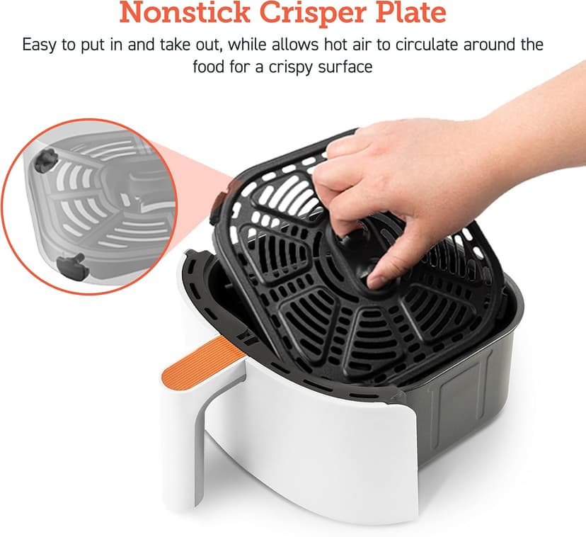 Cosori Air Fryer 4 Qt, 7 Cooking Functions Airfryer, 150+ Recipes on Free App, 97% less fat Freidora de Aire, Dishwasher-safe, Designed for 1-3 People, Lite 4.0-Quart Smart Air Fryer, White