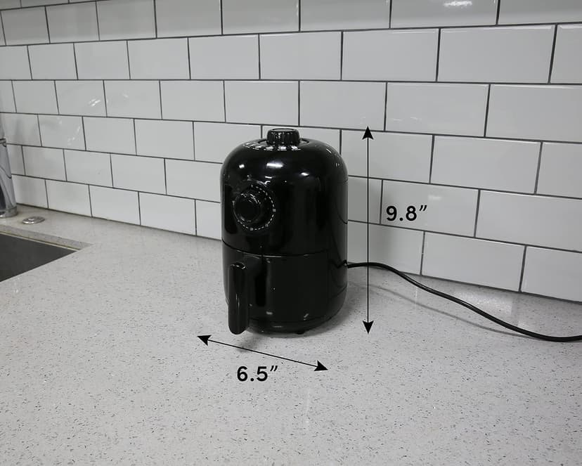 Elite Gourmet EAF-1121X Personal 1.1 Qt. Compact Space Saving Electric Hot Air Fryer Oil-Less Healthy Cooker, Timer & Temperature Controls, 1000W Black