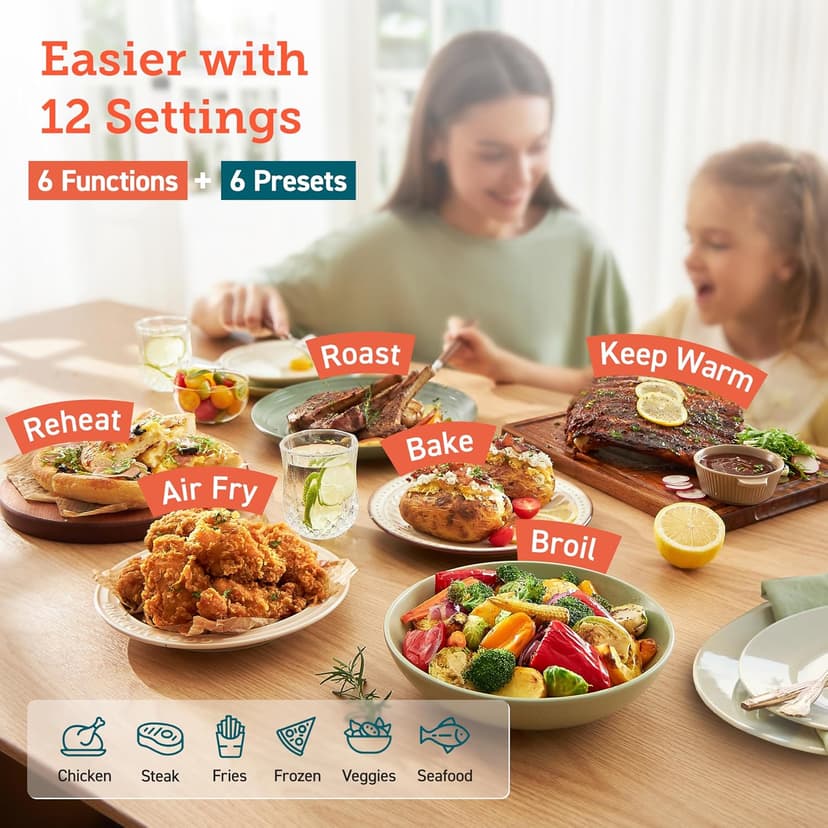 COSORI 6.8Qt Air Fryer, 12-in-1 Dual Blaze for 360° Crispy Meals, No Shaking & Preheating to Fast Cooking with Bake, Roast, Broil, 100+In-App Recipes, Dishwasher Safe