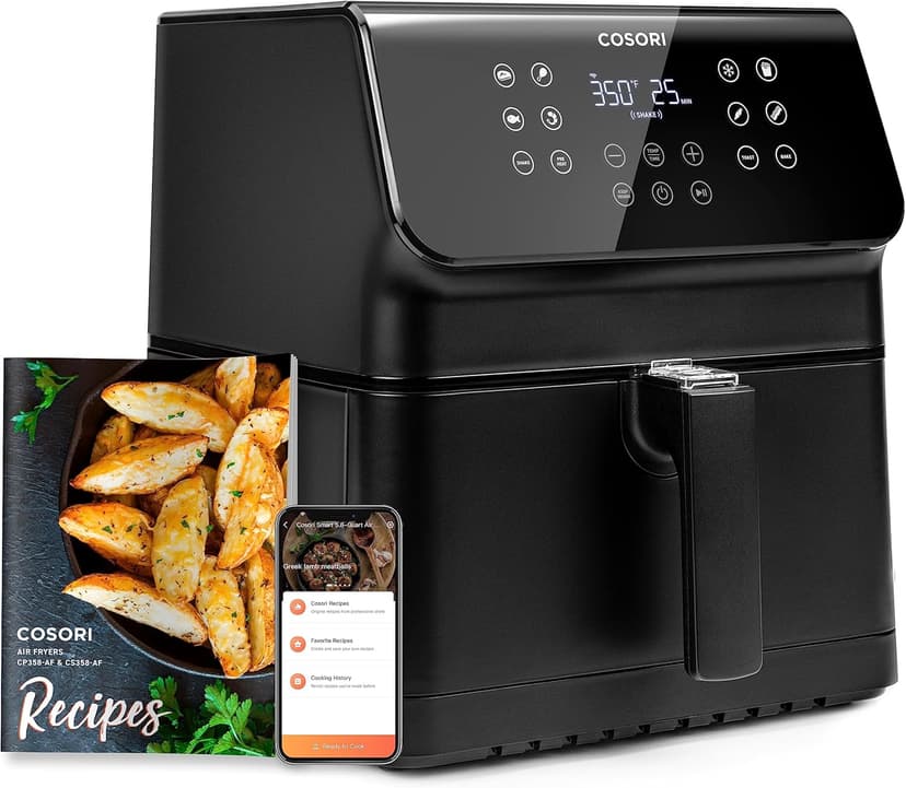 COSORI Air Fryer Pro II 5.8QT that Roast, Bake, Shake Reminder, 8 preset Functions, Cookbook & Online Recipes, Dishwasher-Safe, Black
