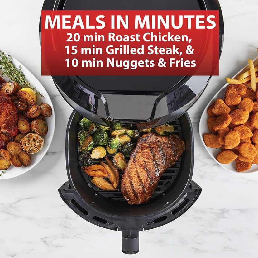 T-fal Easy Fry XXL Air Fryer & Grill Combo with One-Touch Screen, 8 Preset Programs, 5.9 quarts, Black & Stainless Steel